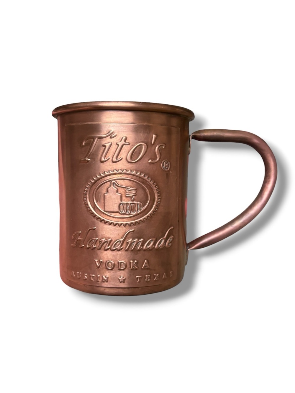 TITO’S VODKA Copper Moscow Mule Mug Cup  12 Fluid Ounces Capacity